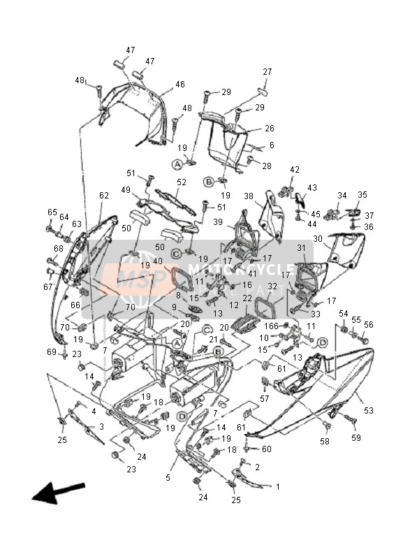 901510607600, Screw, Countersunk, Yamaha, 2